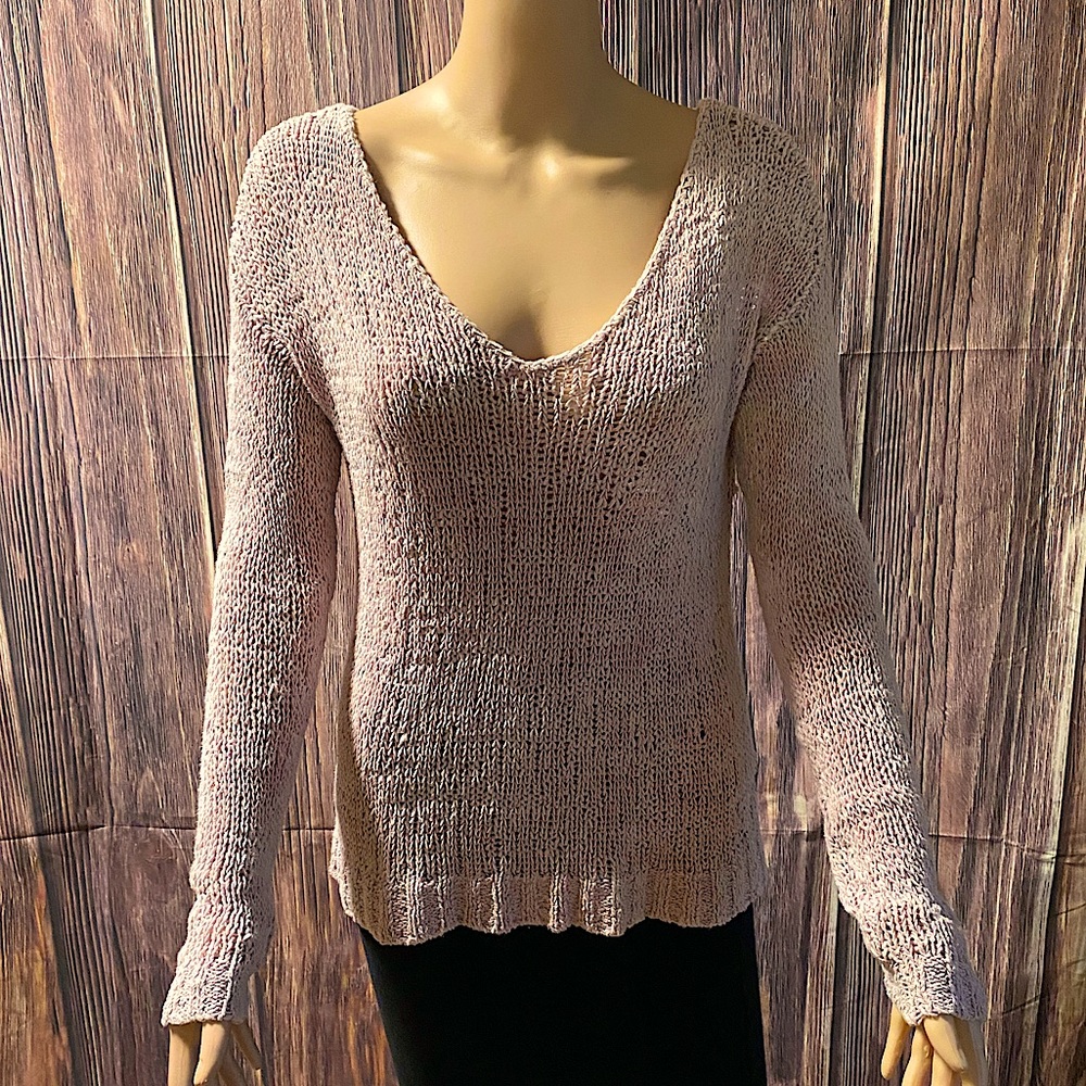 American Eagle outfitters sz medium small rose baby light pink knit boho